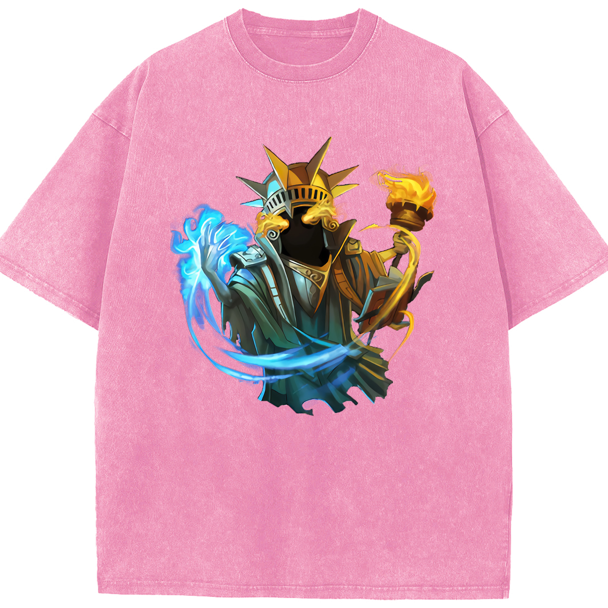 リーグ・オブ・レジェンド League of Legends LOL 綿100% ヴィンテージ風 半袖Tシャツ（フロントプリント）